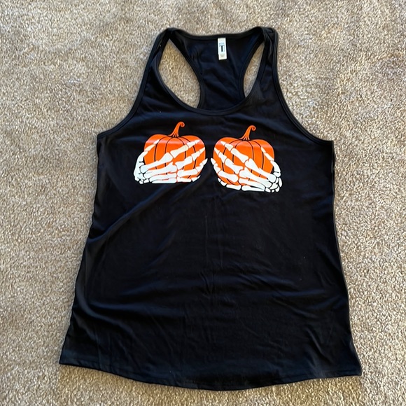 Tops - Pumpkin Skeleton Tank
